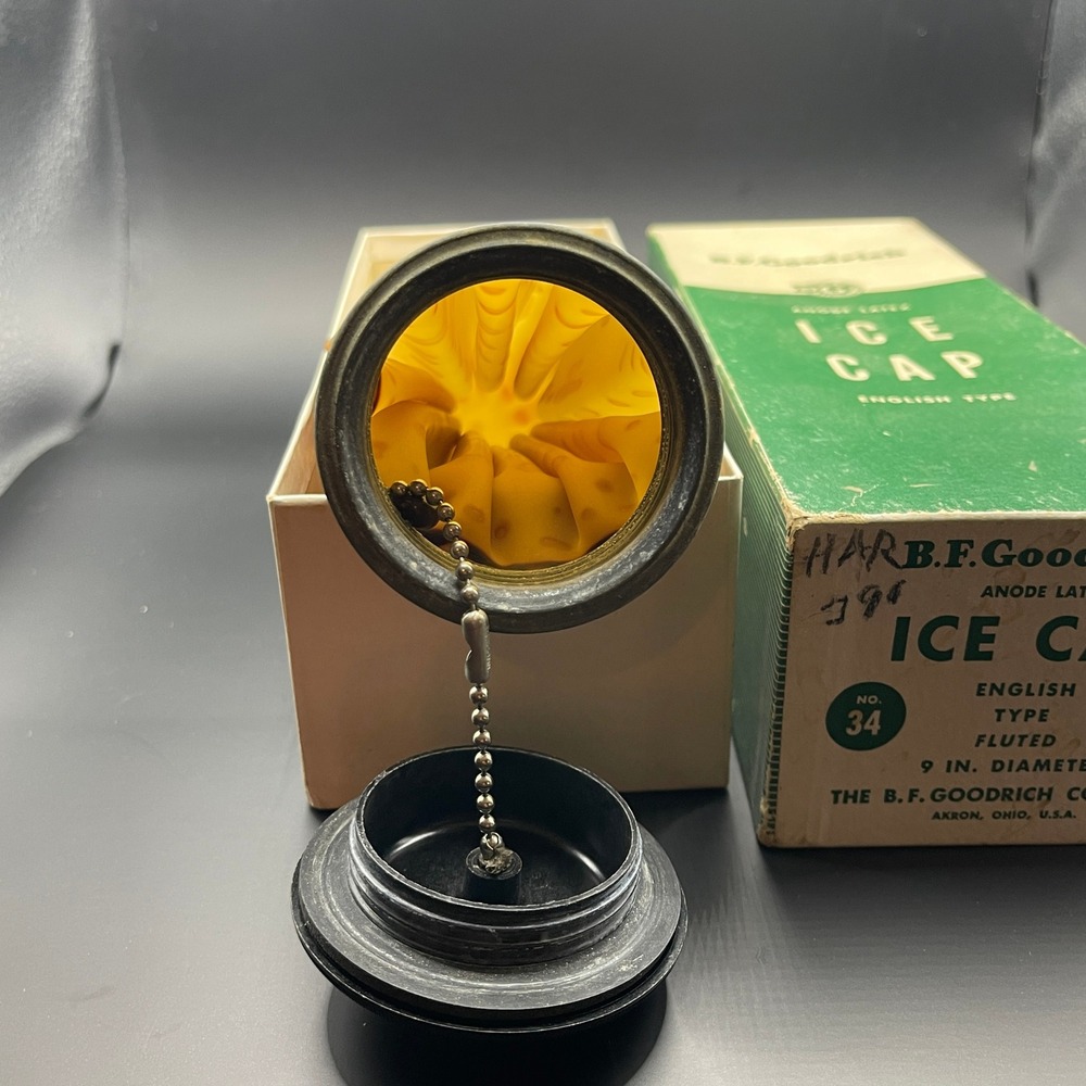 Vintage BF Goodrich No 34 English Type Anode Latex Ice Cap Bag with Original Box - Picture 6 of 6